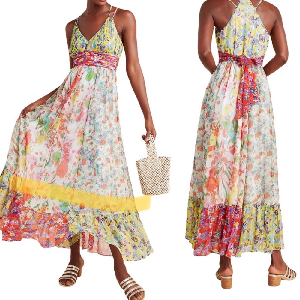 Anthropologie Maxi Dress Multicolored